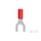 Te Connectivity Fork Terminal, #10 Stud Size, 16 AWG, 600 V, Vinyl Insulated, Red 34156 - alternate 3